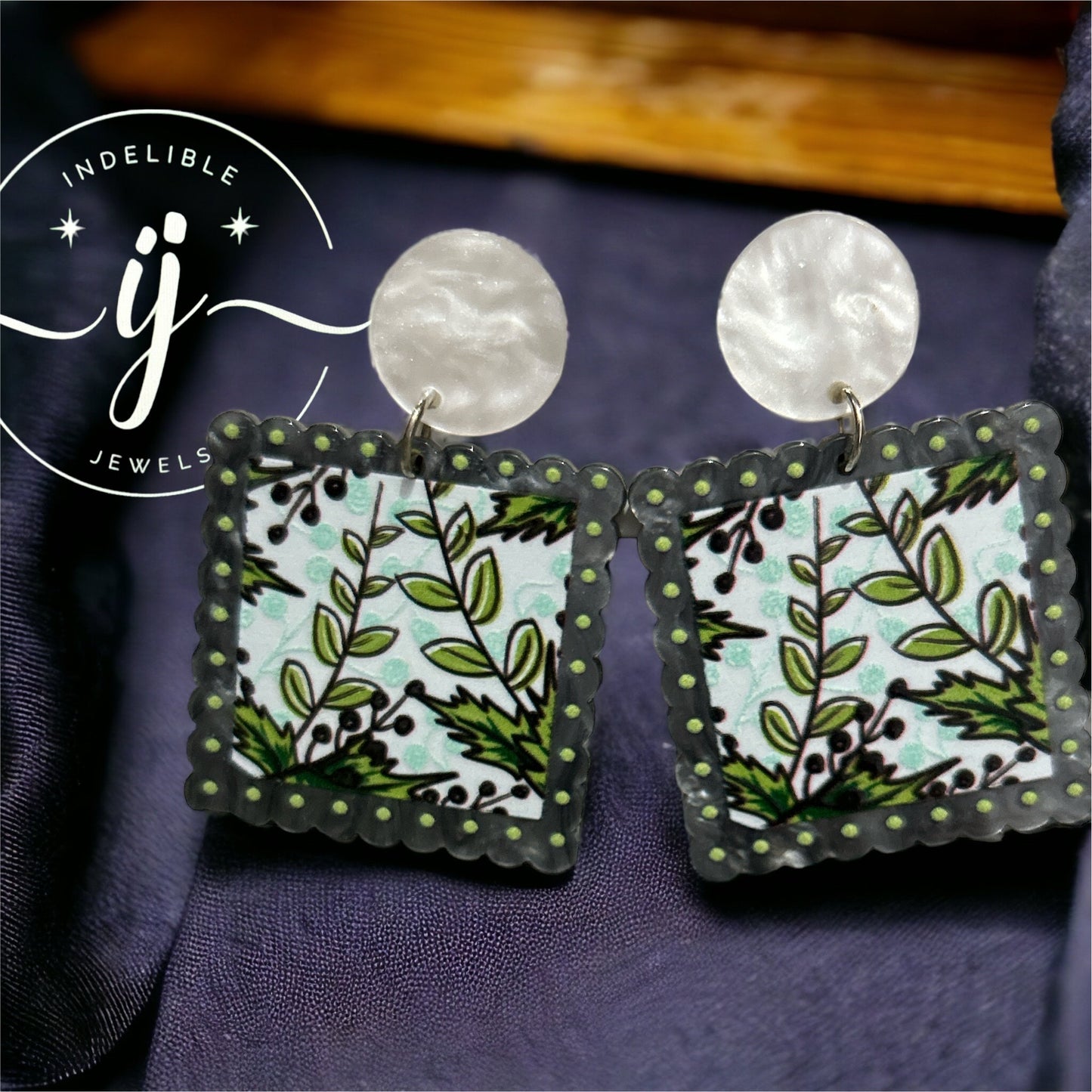 Tendril Art Acrylic Earrings