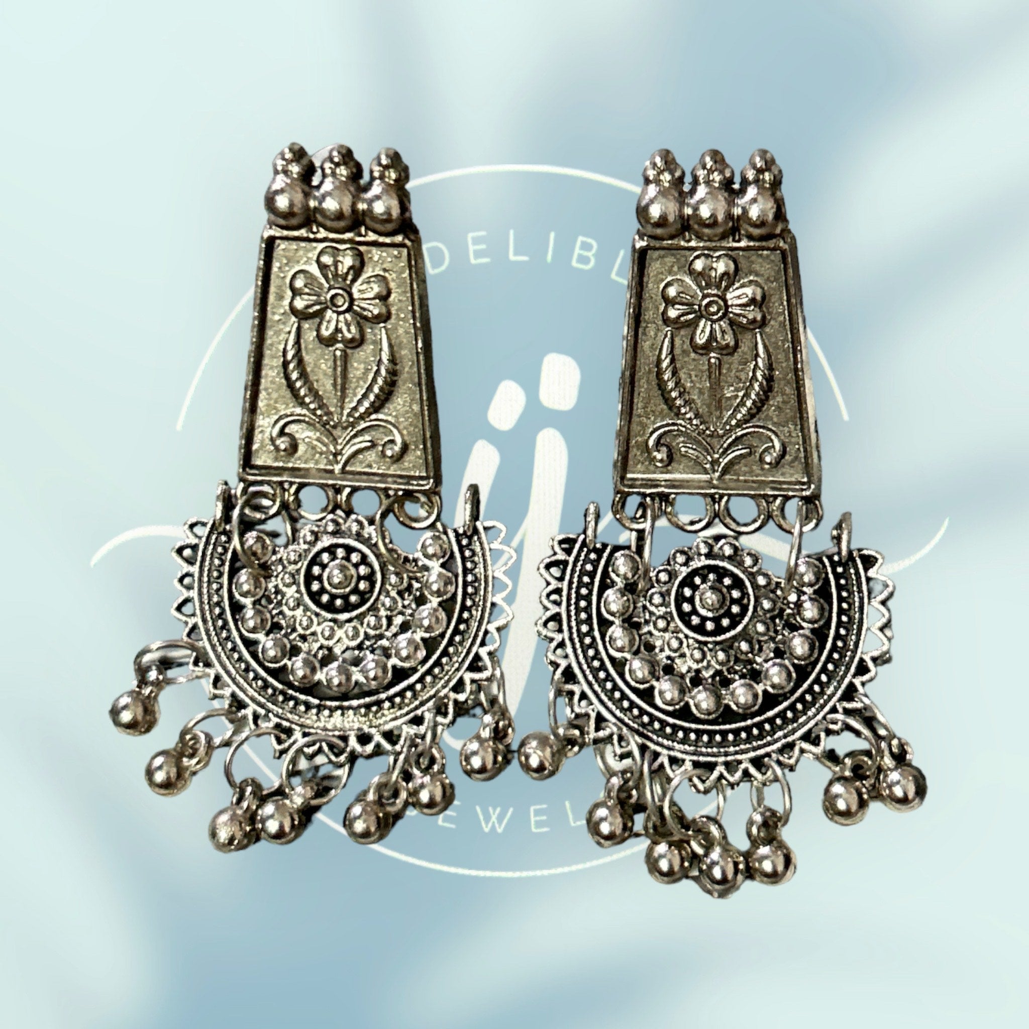 Antique hot sale oxidised earrings